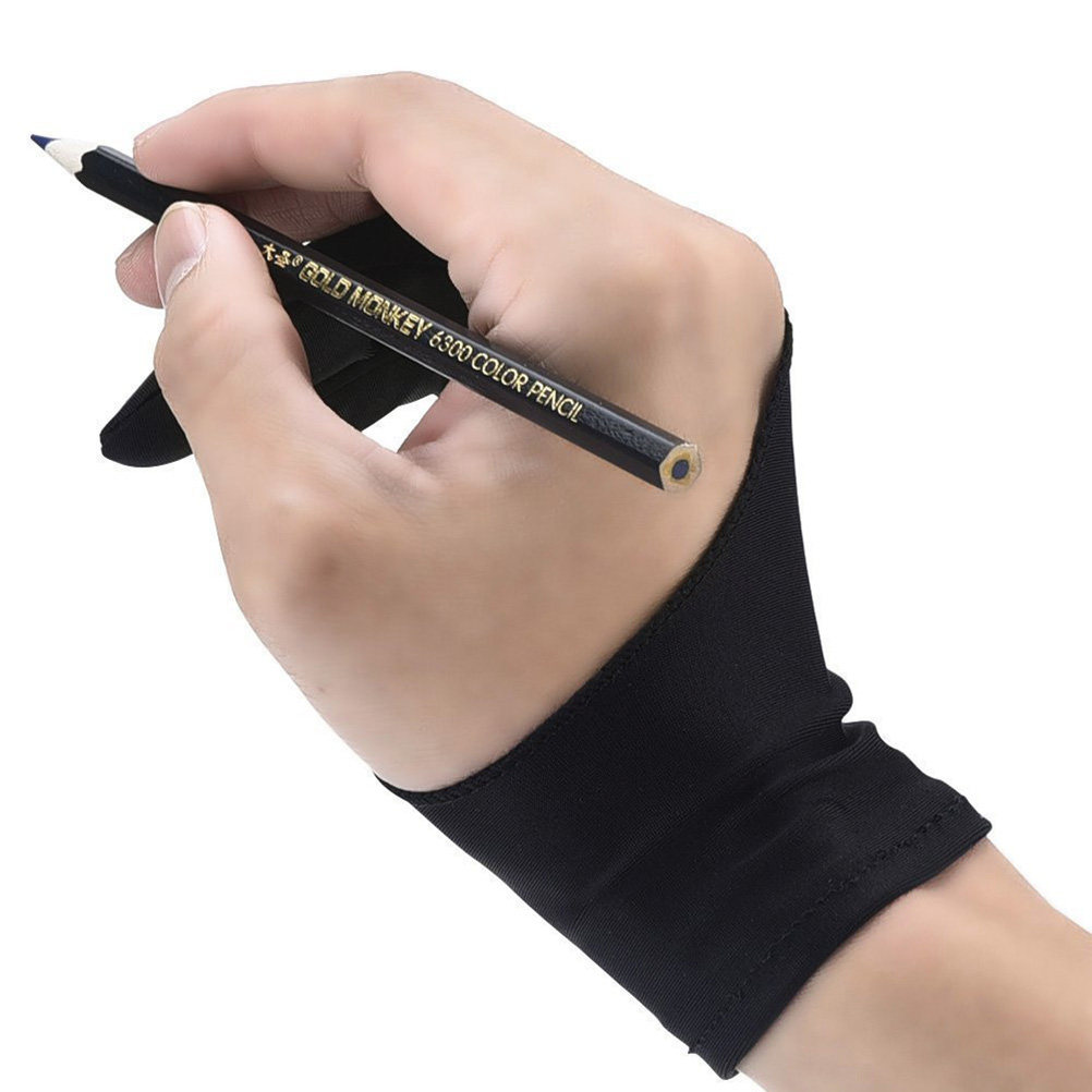 Drawing Glove Artist - قطعتان من قفازات الرسم ذات الإصبعين،