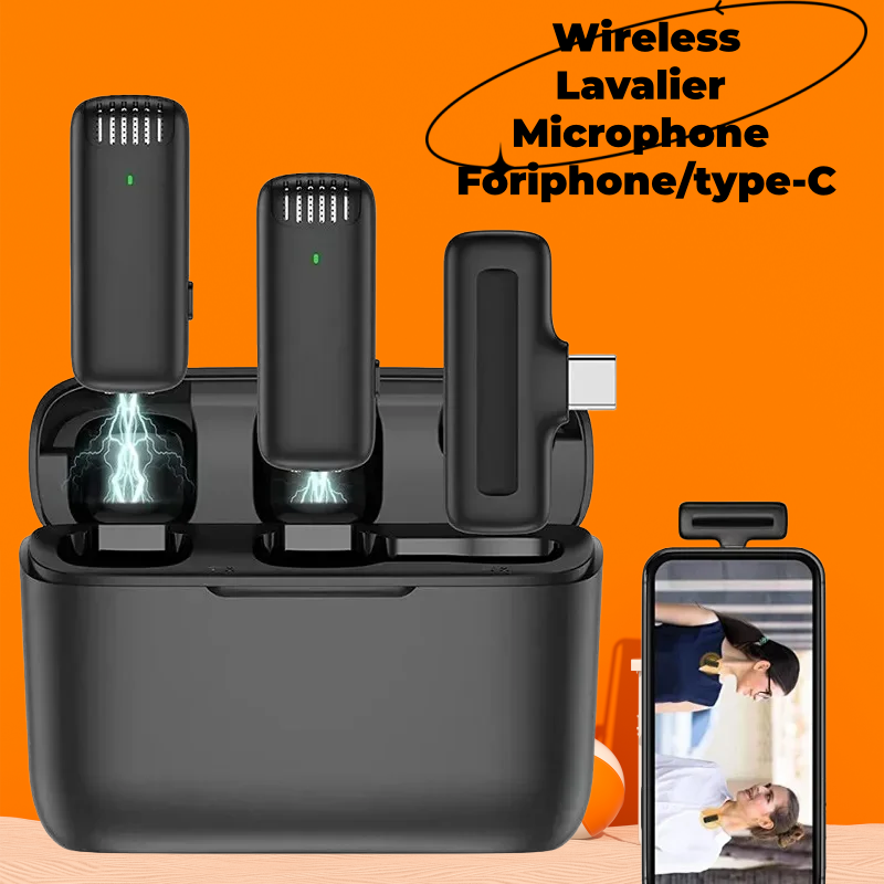 Android Tablet Gaming Accessories - 2in1 K30 ميكروفون لاسلكي Lavalier علبة