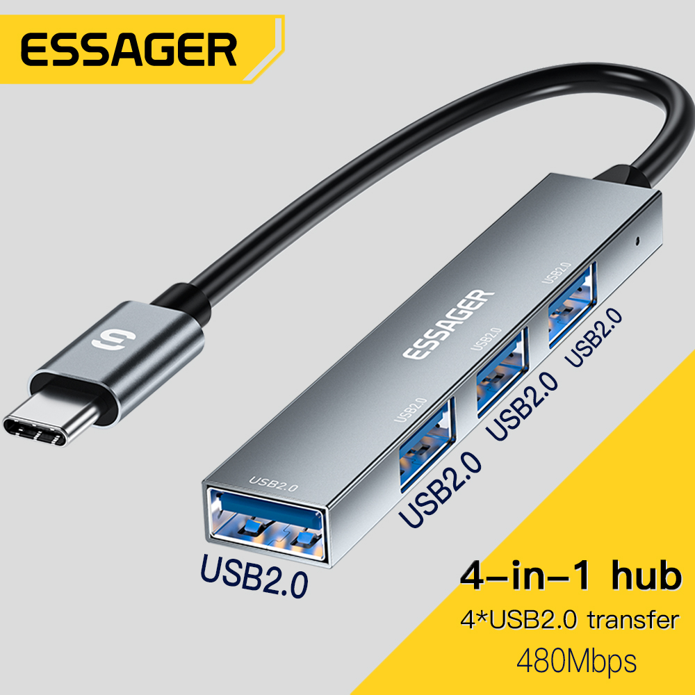 Essager 4 في 1 USB C كابل محور - مراجعة Usb Hub Type C وسعره
