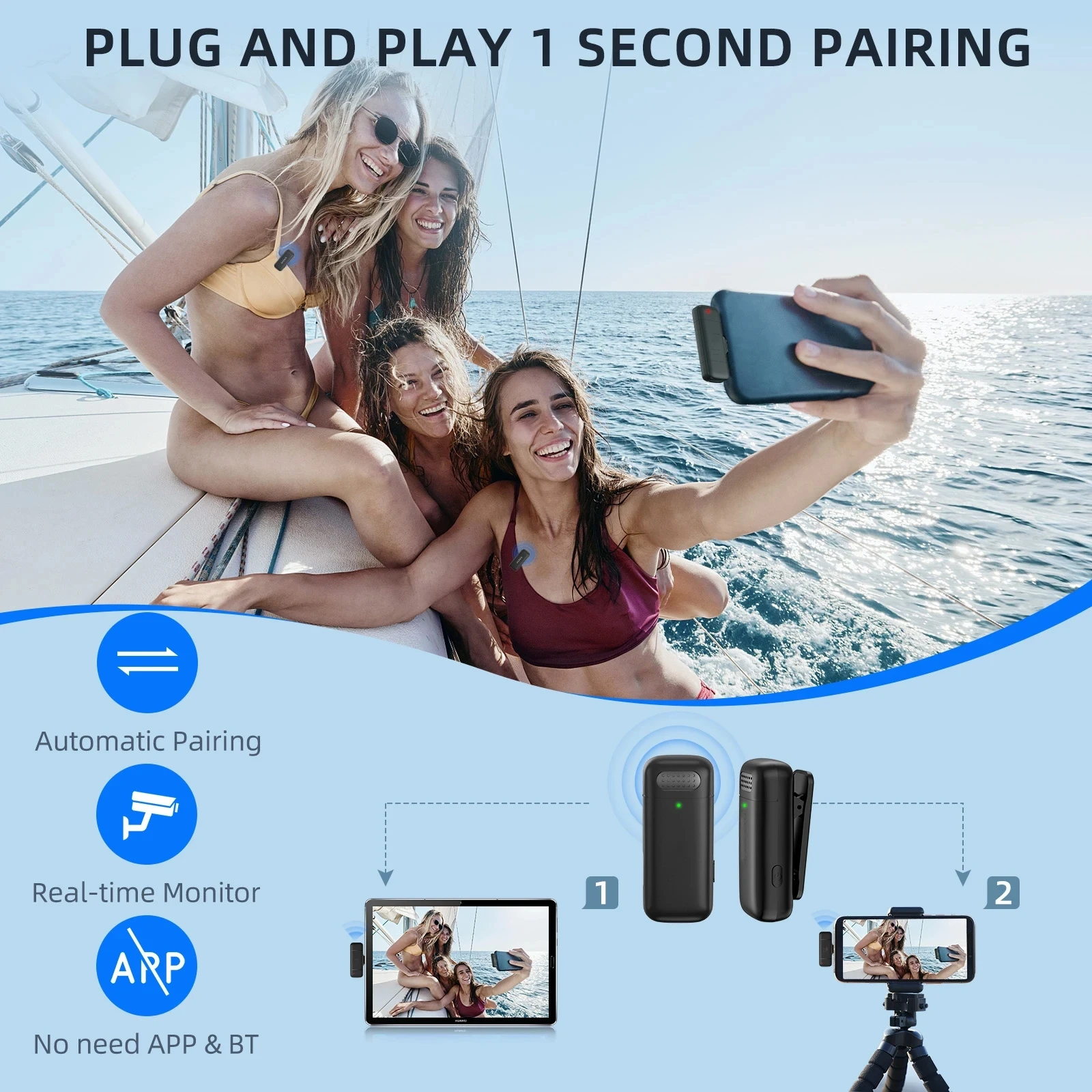 2in1 K30 ميكروفون لاسلكي Laval - مراجعة Android Tablet Gaming Accessories وسعره